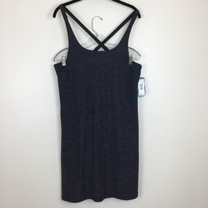 MTA Sport Activewear Tank Dress XL Gray Tennis Dress Built Bra